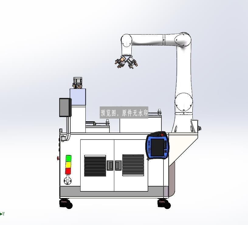 协作机器人上下料(10KG)双工位三维SW模型