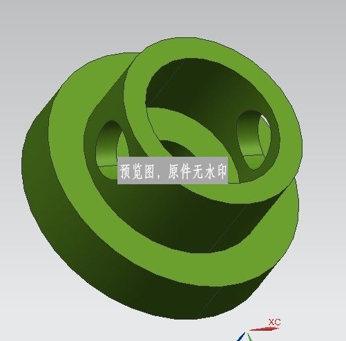 轴套注塑模具设计 含三维UG（最大直径84）