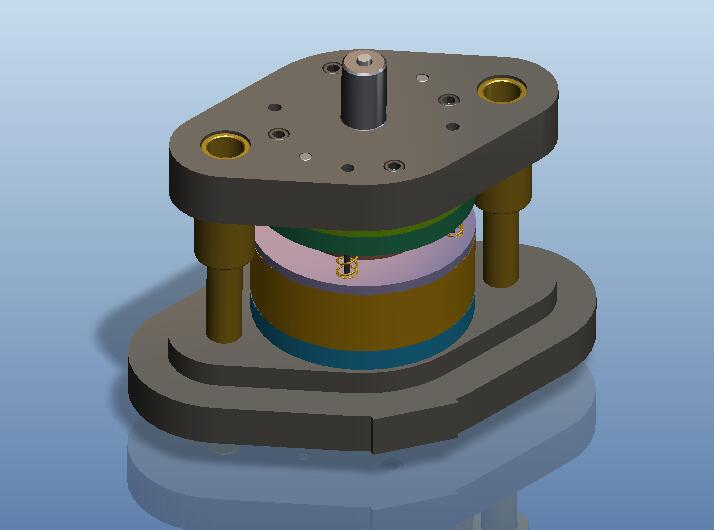圆筒件落料拉深复合模(CAD图+Proe三维)