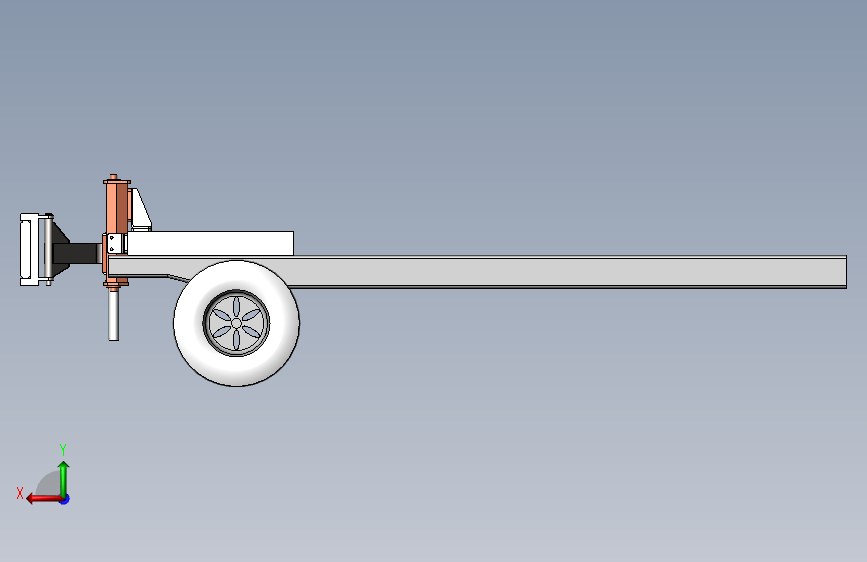 庆铃汽车底盘模型3D 背面视图