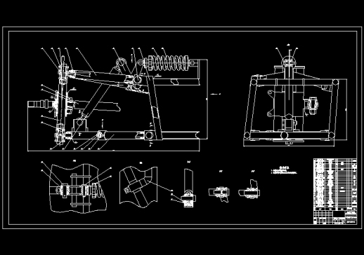 FSAE赛车双横臂式前悬架设计【4张CAD图纸+文档】