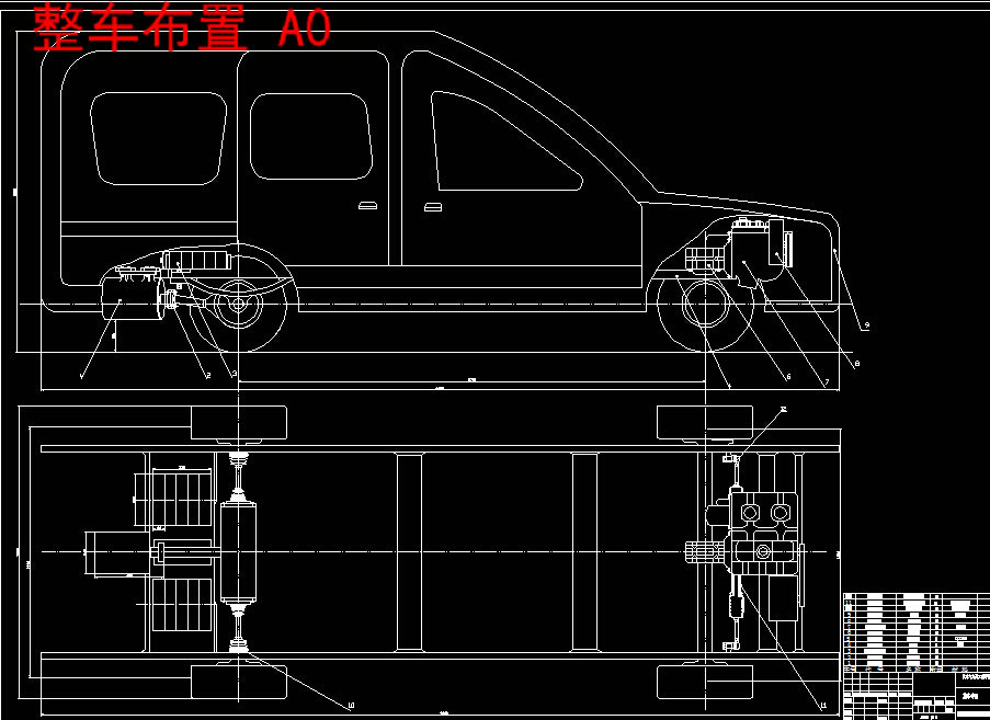RL6460混合动力微型客车总布置设计【3张CAD图纸+文档】