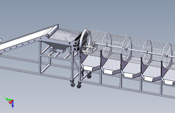 大蒜分级筛选机 3D模型SW2014