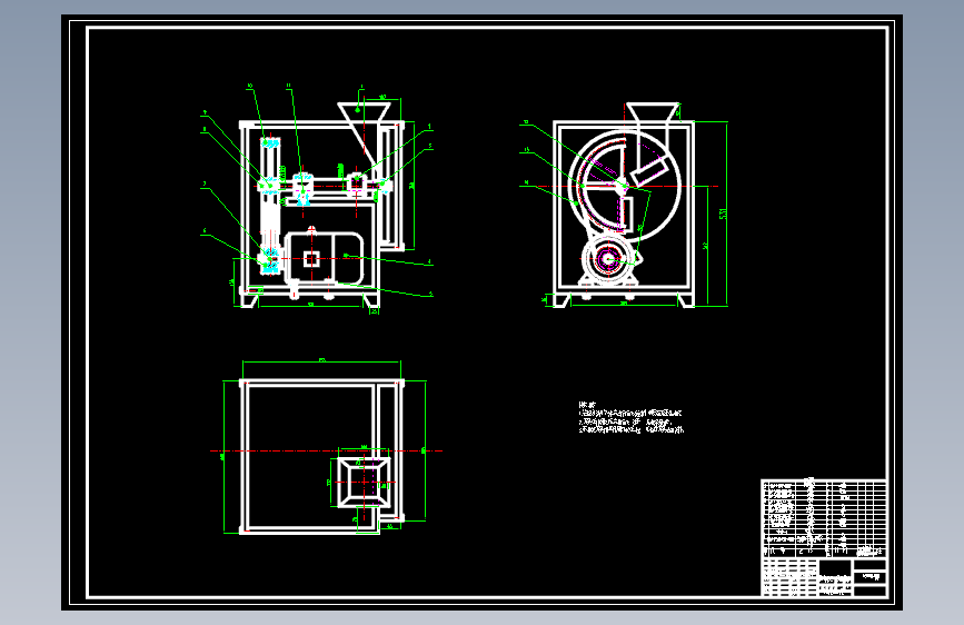 小型多功能切菜机的设计[6张CAD图纸+文档]