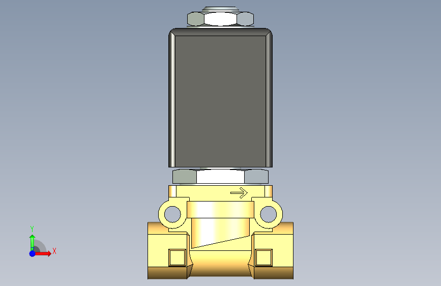 电磁阀-0255-020164-2-2-way_Solenoid_Valve 正面视图