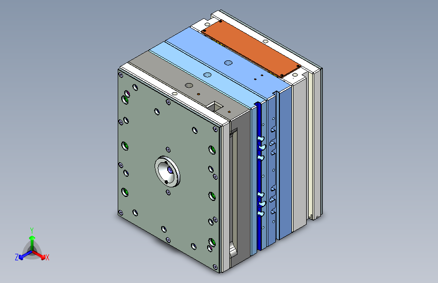 笔记本A壳包胶注塑模具3D