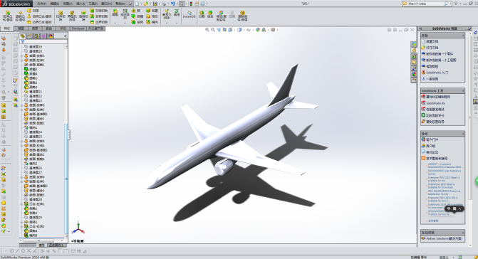 飞机 Airplane三维SW2014带参