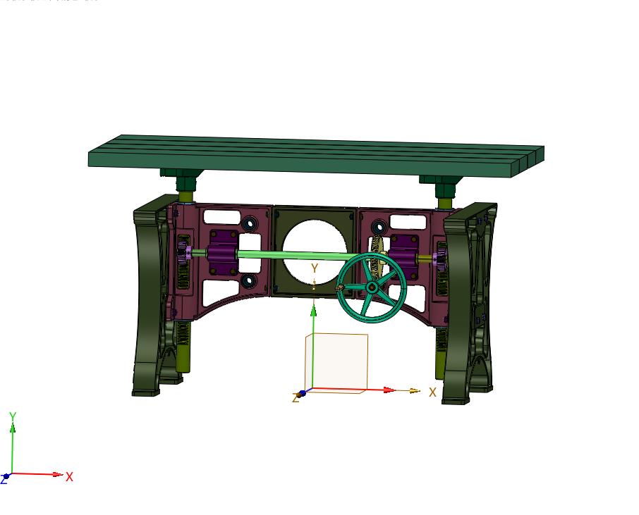 工业用手摇齿轮升降桌