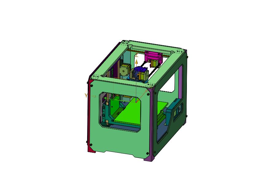 精端智能工业生态链MakerBot打印机_STEP _模型图纸下载 – 懒石网