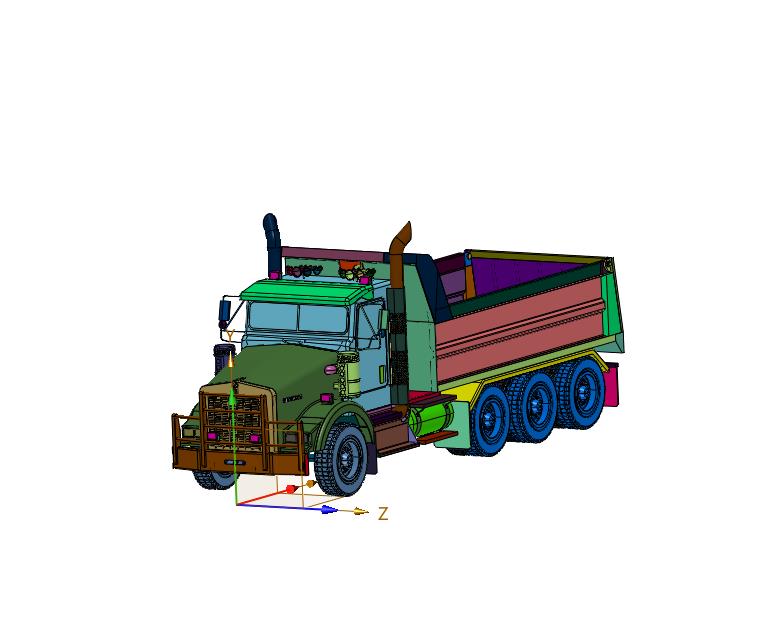 四轴登高T800长头翻斗车