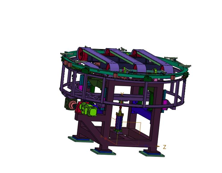 外框顶升旋转式托盘输送机