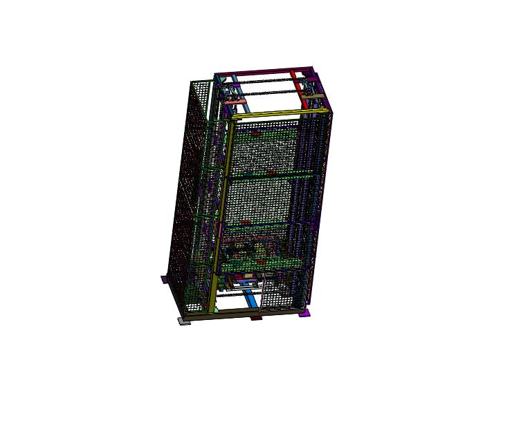 物流仓库高空作业料盒四柱式升降机