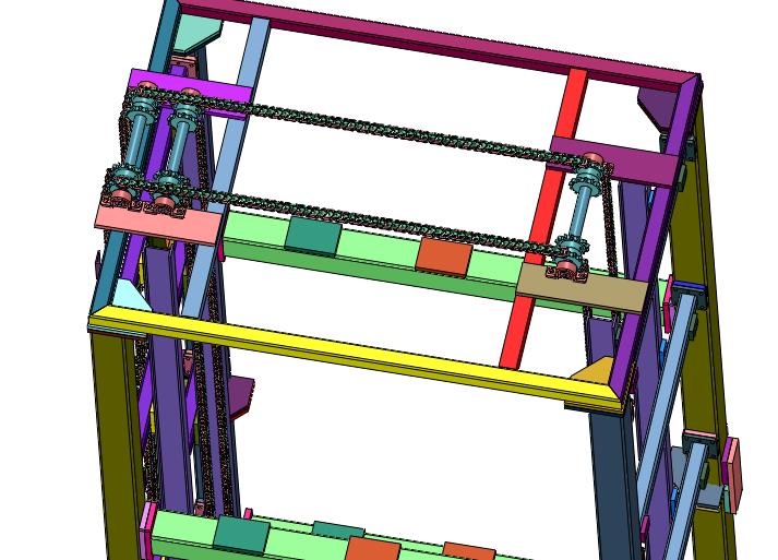 物流仓库高空作业料盒四柱式升降机