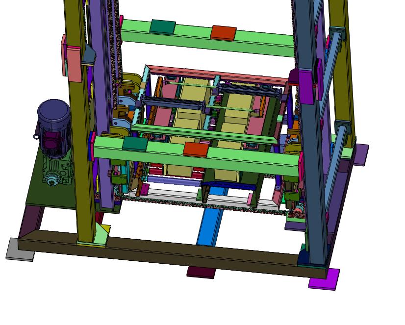 物流仓库高空作业料盒四柱式升降机