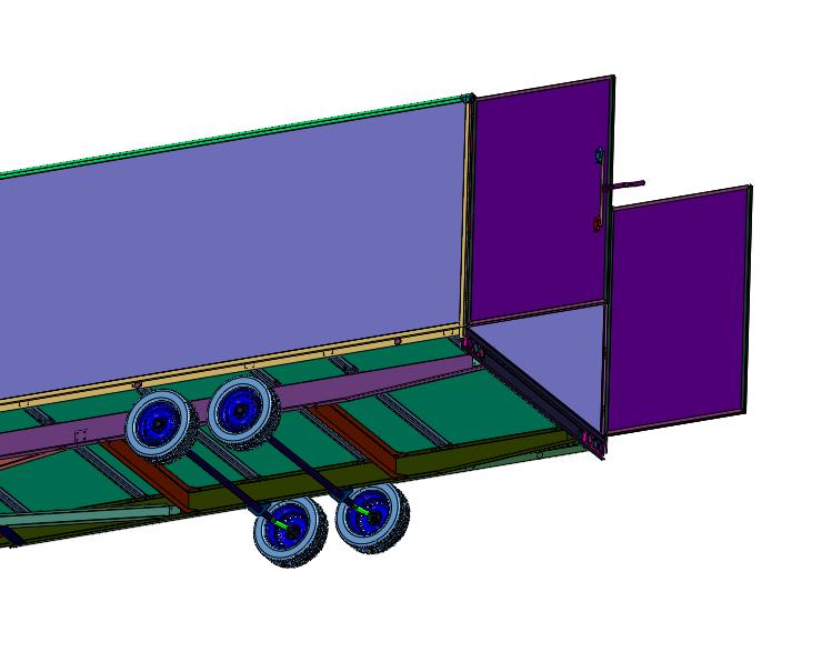 重型全挂箱式转运消防工具车拖车