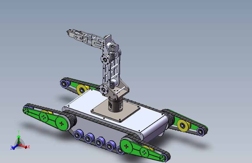 履带越障机器人三维SW+CAD