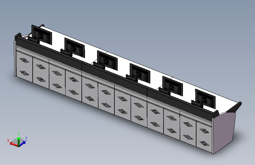 六工位直型控制台