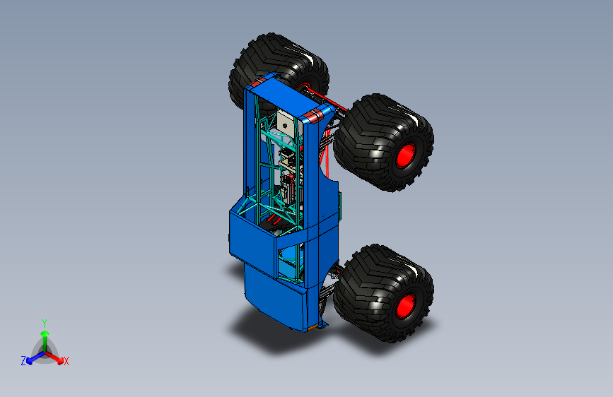 Monster Truck大脚遥控车3D模型图纸 STP igs格式