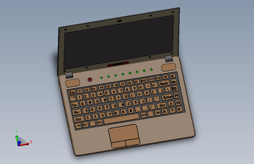 笔记本电脑SolidWorks模型