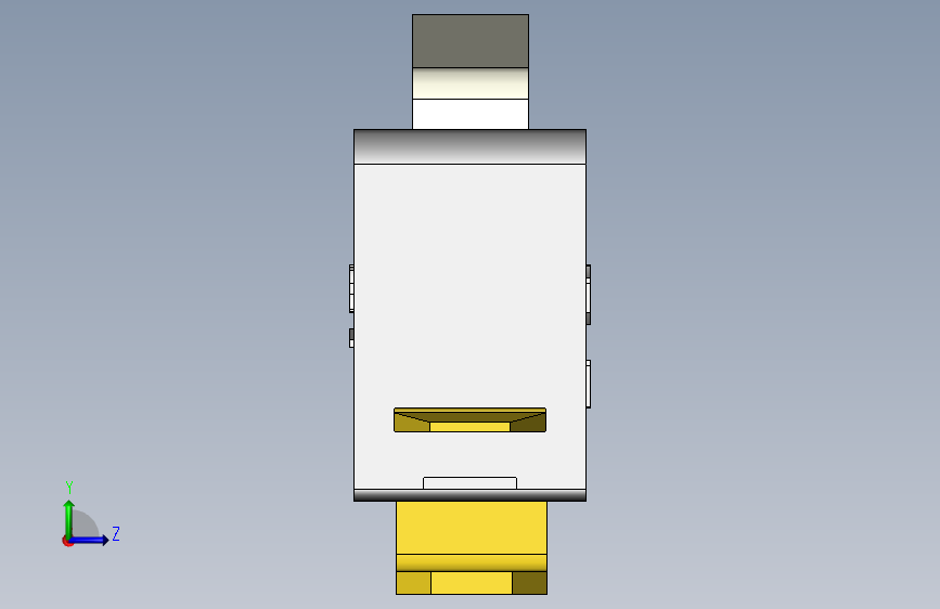 行程开关SolidWorks三维模型 左侧视图