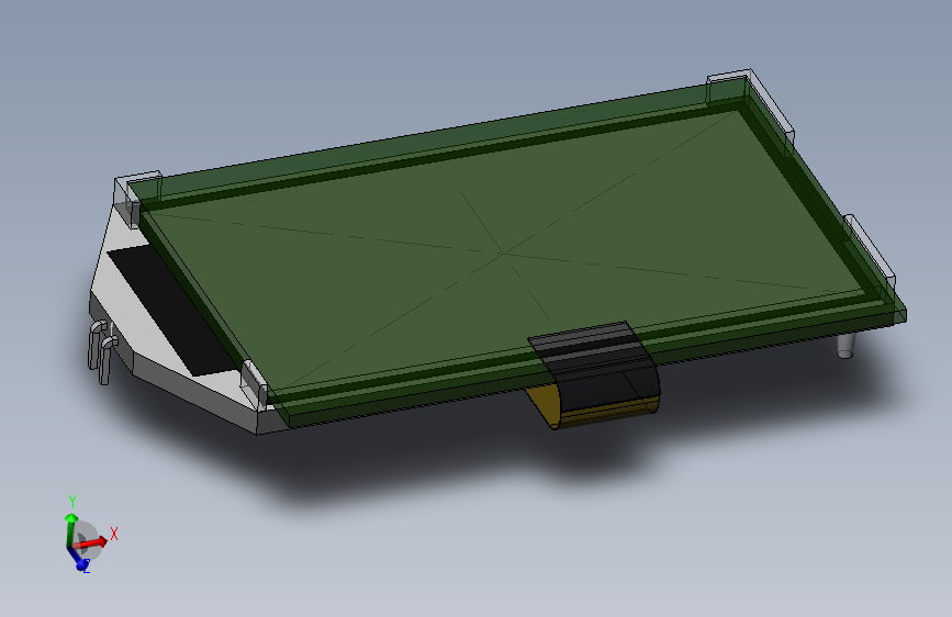 LCD LX-12864b5点阵显示屏模型_SOLIDWORKS 2016_模型图纸下载 – 懒石网