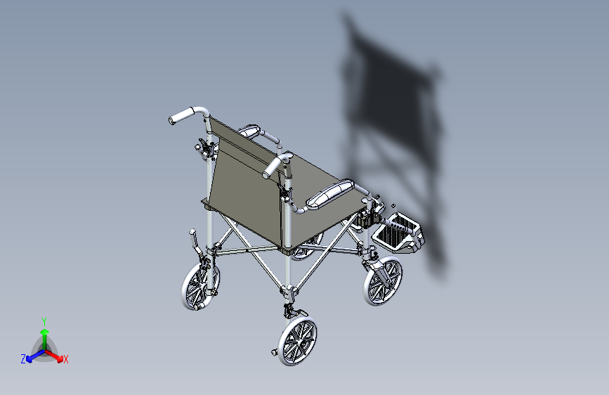 折叠轮椅肋力购物车（FJ-6005）图纸