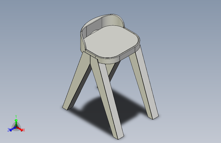 一个椅子造型三维