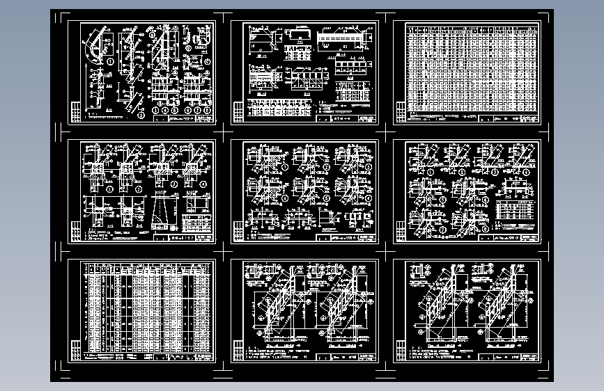钢斜梯钢结构爬梯QHY05JG03图集 主视图