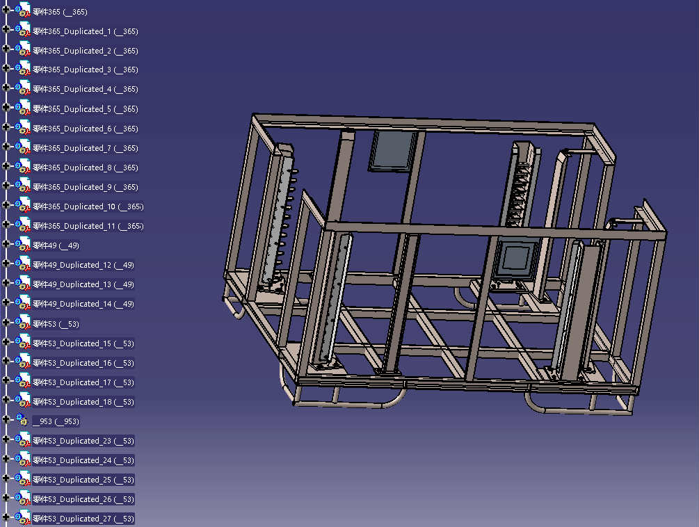 汽车顶盖工位器具模型三维