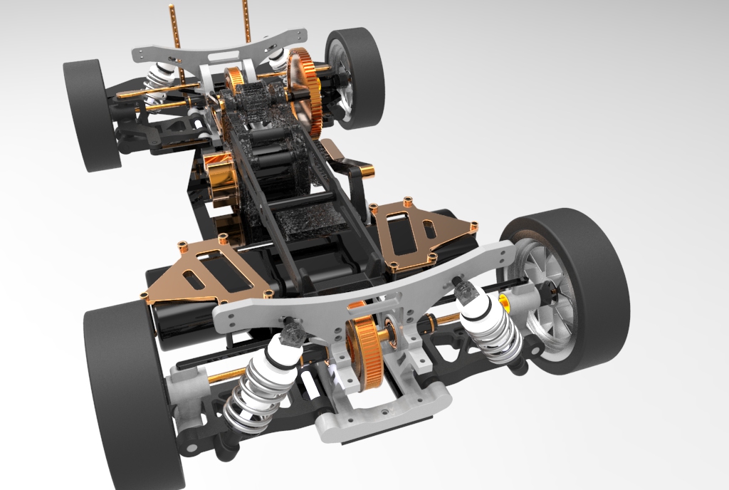 Tamiya TA05模型遥控车图纸 STP格式