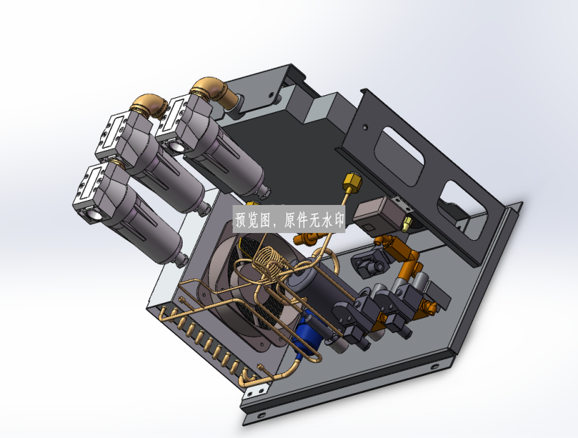 1.5立方无罩壳式冷冻式干燥机三维图