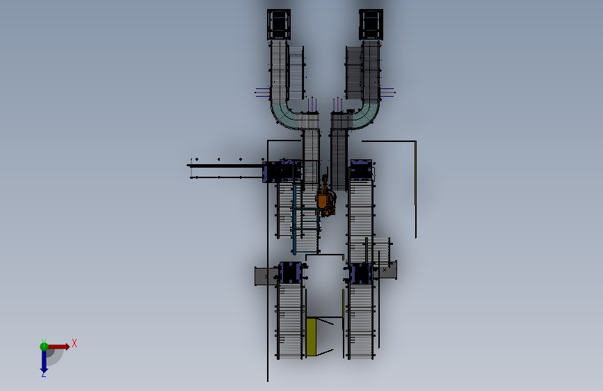 全自动码垛缠绕包装输送一体生产线 Solidworks 2019 模型图纸下载 懒石网