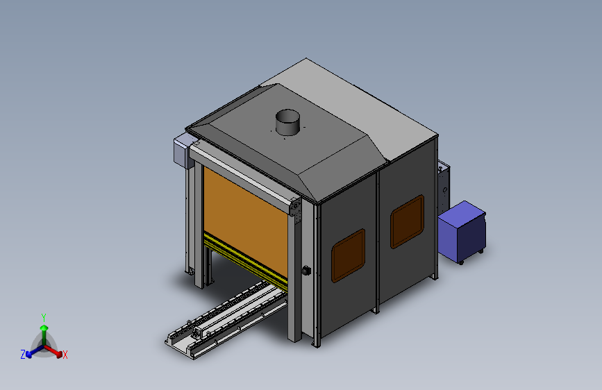轮胎模具清洗机设计三维SW模型