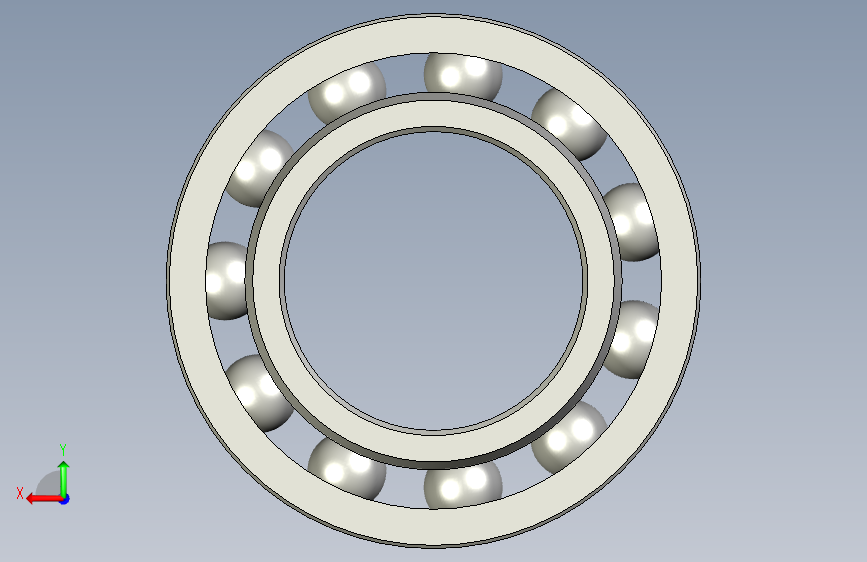 国标径向止推滚珠轴承-Bearing,GB-T292_B_AC_DT-1994 背面视图