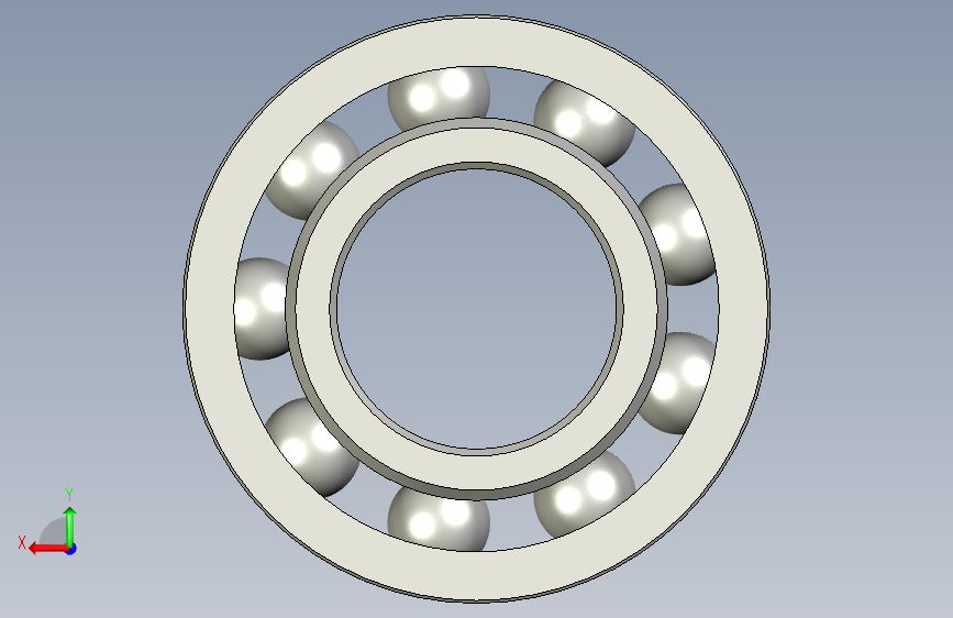 国标径向止推滚珠轴承-Bearing,GB-T292_B_B_DT-1994 背面视图