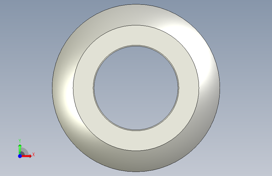 国标推力球轴承-Bearing,GB-T301_53000-1995 正面视图
