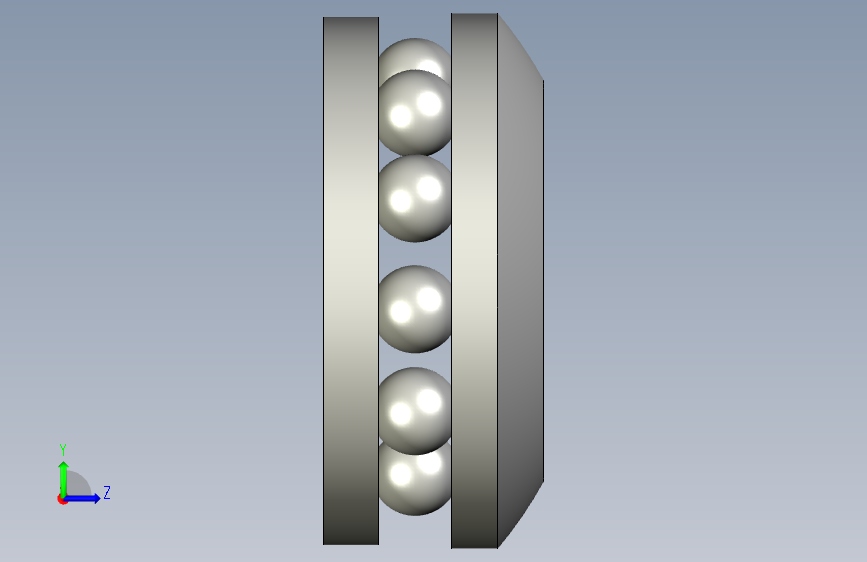 国标推力球轴承-Bearing,GB-T301_53000-1995 左侧视图