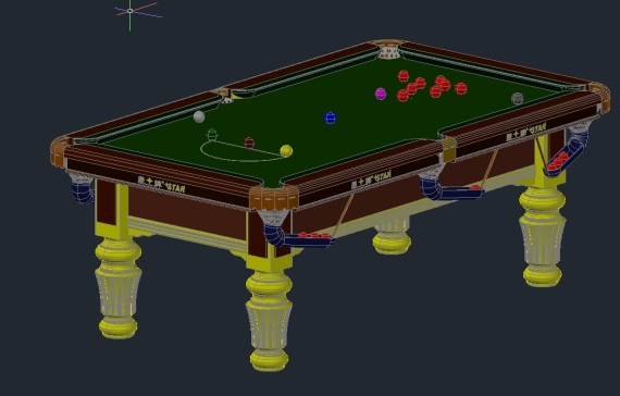 台球桌CAD模型