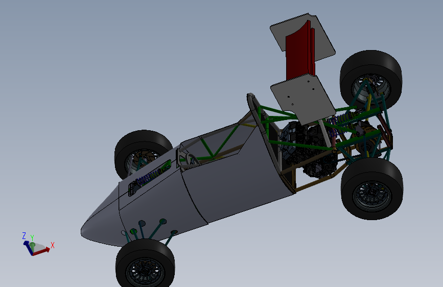 赛车钢管车架 3D