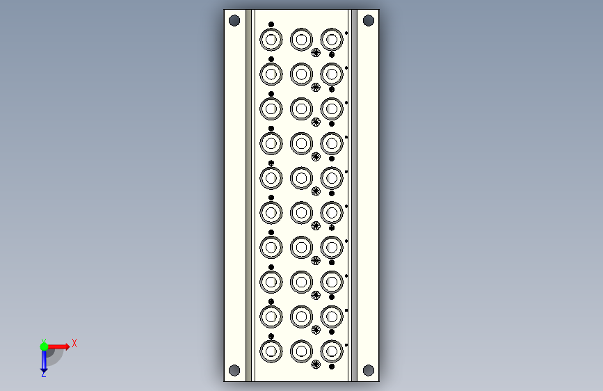 气路板模块-550087 CPE14-PRS-3_8-10-NPT 俯视图