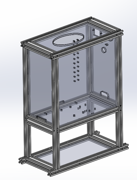 铝型材机架设计 Solidworks 2022 模型图纸下载 懒石网