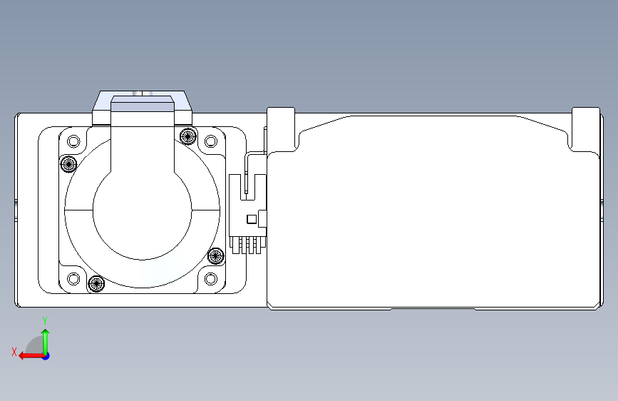 滚珠丝杆线性模组-TPA-HNR-120D-1610C-L100-MR-C-P40-N3 背面视图