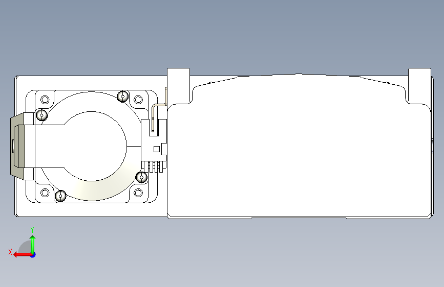 滚珠丝杆线性模组-TPA-HNR-140D-2010C-L550-MR-Y-P400-N3 背面视图