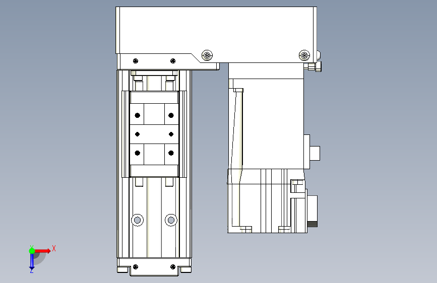 TPA KK系列单轴机器人-TPA-KSR-4002C-100A1-MR-H1 俯视图