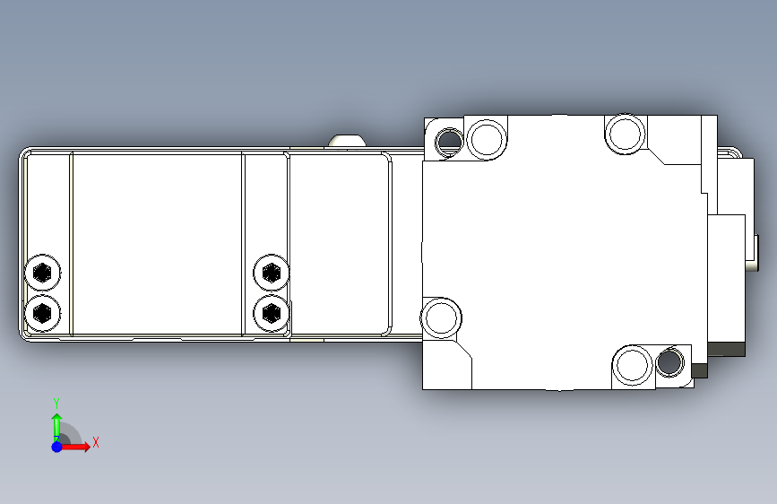 TPA KK系列单轴机器人-TPA-KSR-4002C-100A1-MR-H1 正面视图