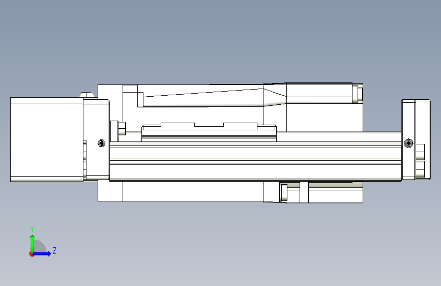 TPA KK系列单轴机器人-TPA-KSR-4002C-100A1-MR-H1 左侧视图