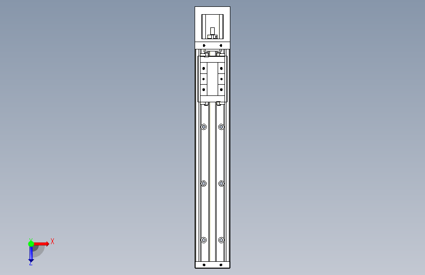 TPA KK系列单轴机器人-TPA-KSR-5002C-300A1-M-F0 俯视图