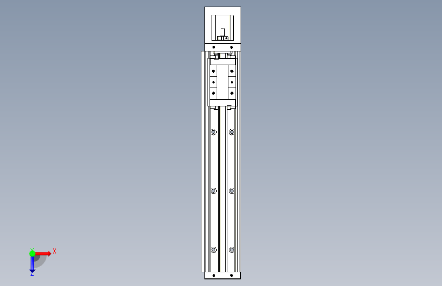 TPA KK系列单轴机器人-TPA-KSR-5002C-300A1-M-F0S0 俯视图
