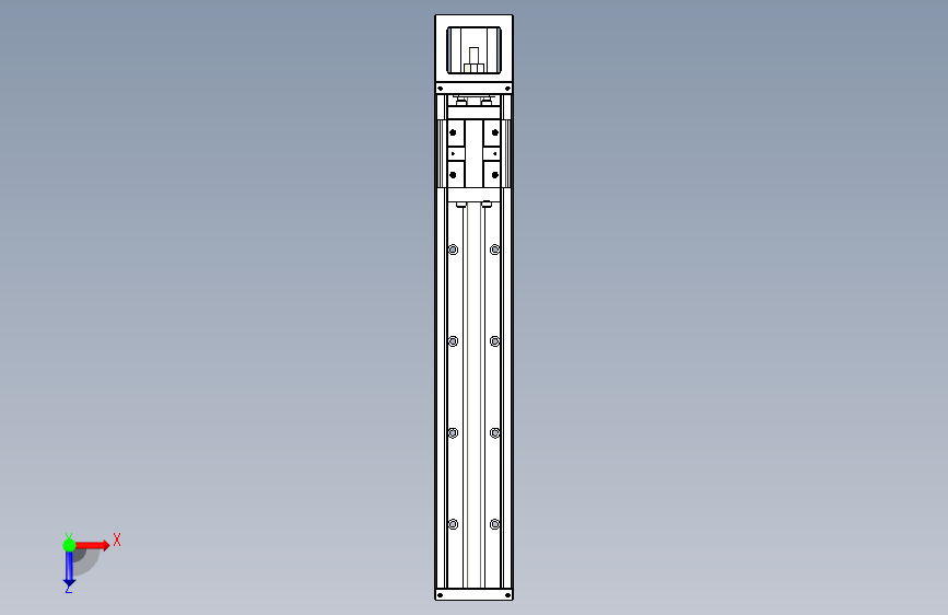 TPA KK系列单轴机器人-TPA-KSR-8610C-540A1-M-F0 俯视图