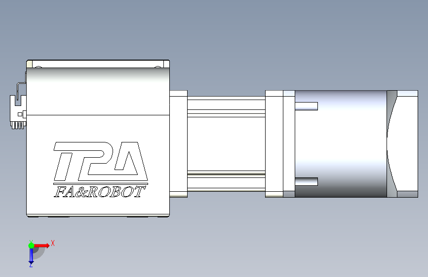 TPA ONB系列带式直线轴半闭式TPA-ONB-120-256-L1050-DL-J90-N3 俯视图